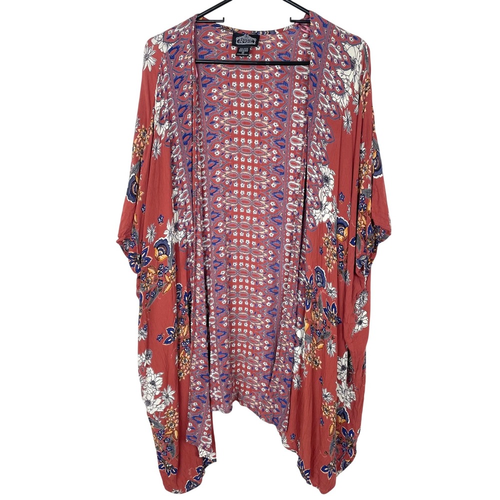 Angie Kimono Top Sz S Oversized Boho Festival Fairy Grunge Cover Up Beachy Artsy